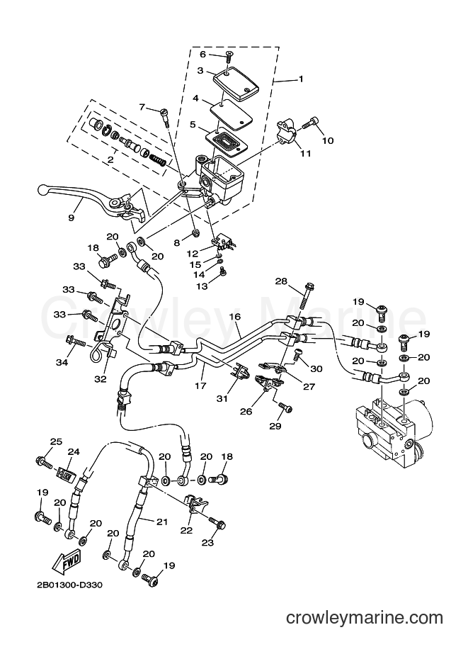 2005 Street Bike TDM900A - TDM900A (2B01) [010] - FRONT MASTER CYLINDER