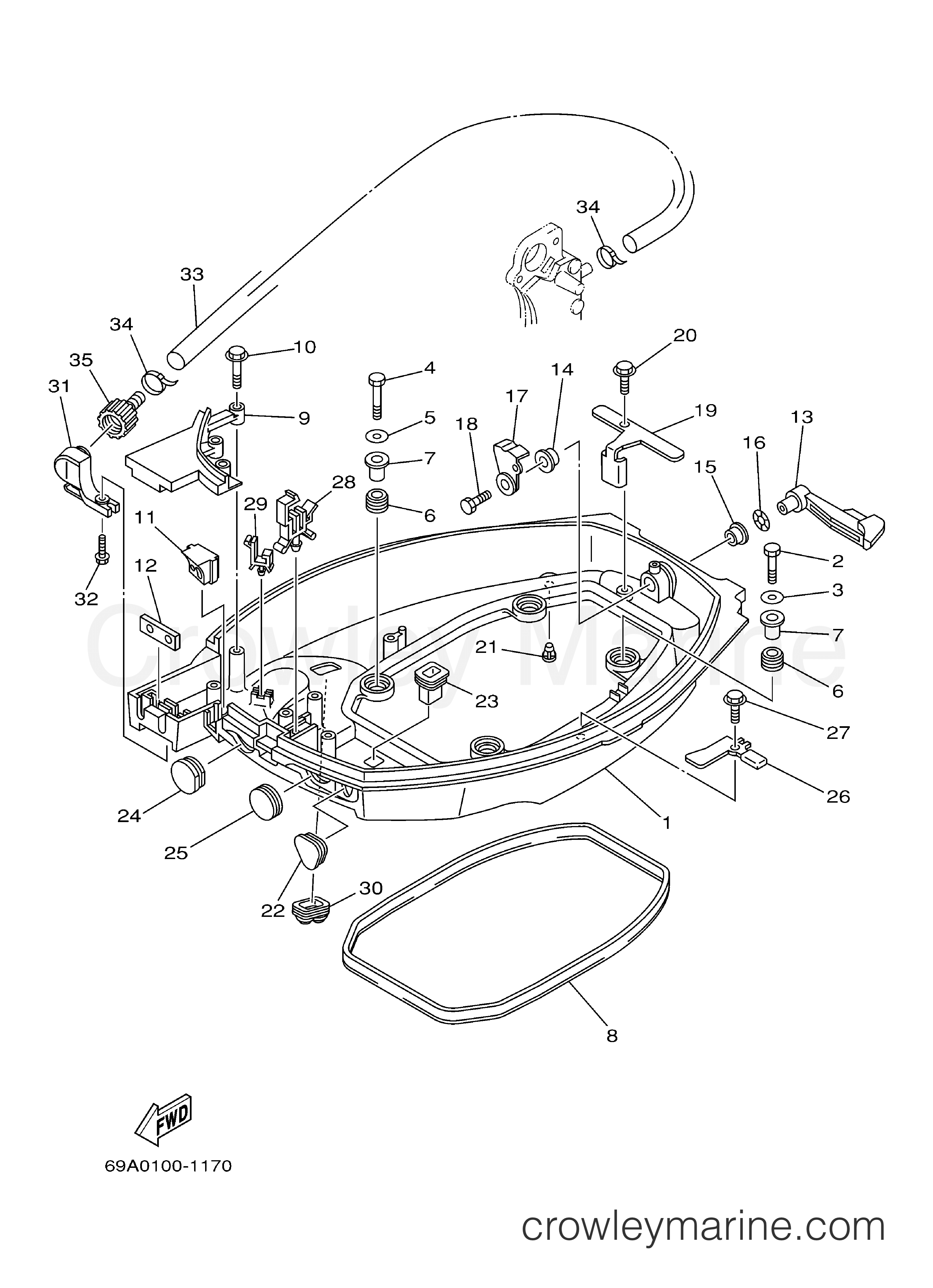 Yamaha Motors F15PLHZ - BOTTOM COWLING