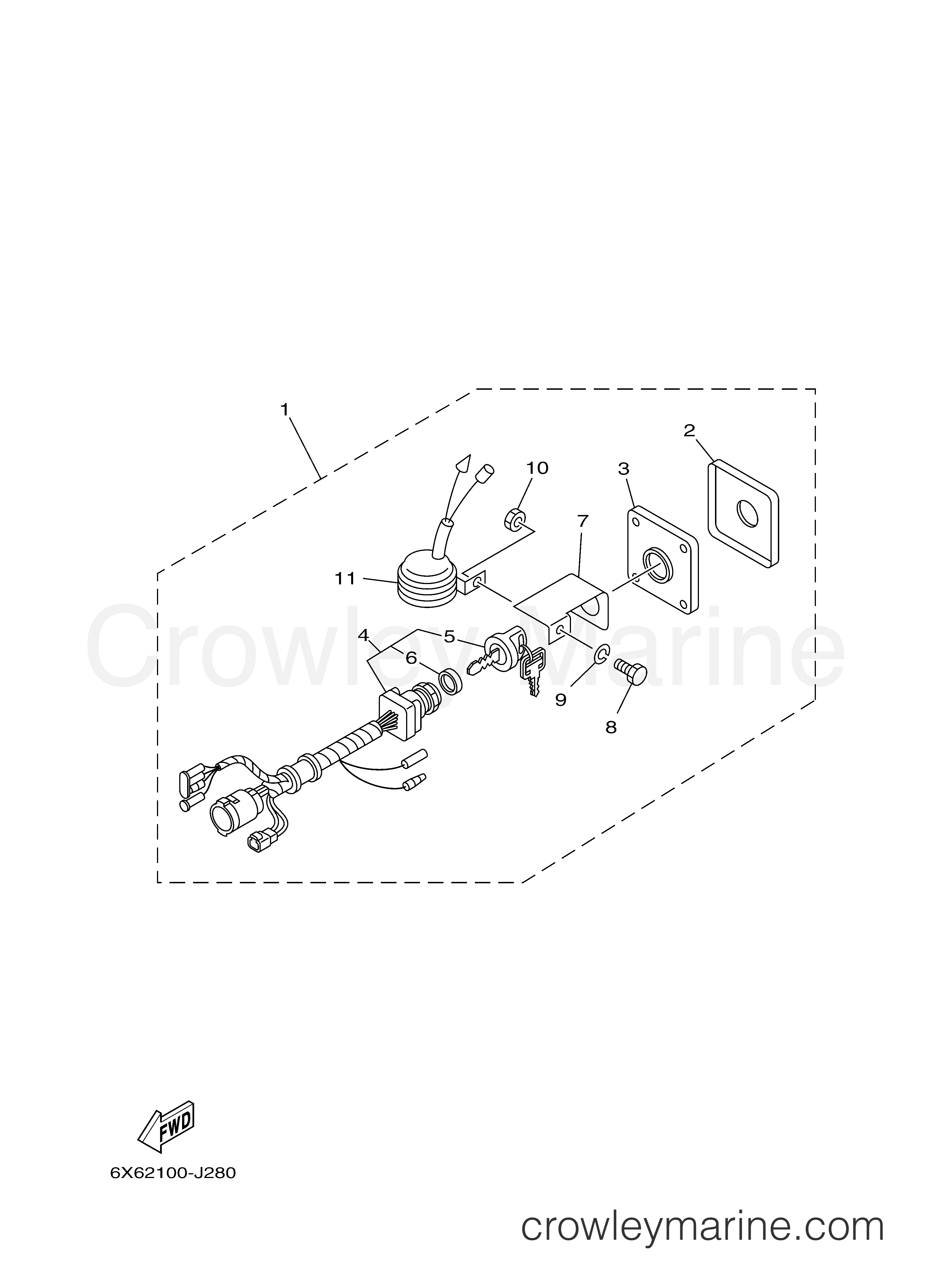 Yamaha Motors Command Link Plus 2010 - SWITCH  PANEL (6X7 FLUSH)