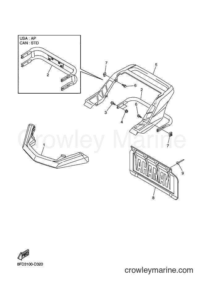 2006 Snowmobile SXV60VT - SXV60VT (8FD5) [020] - BUMPER
