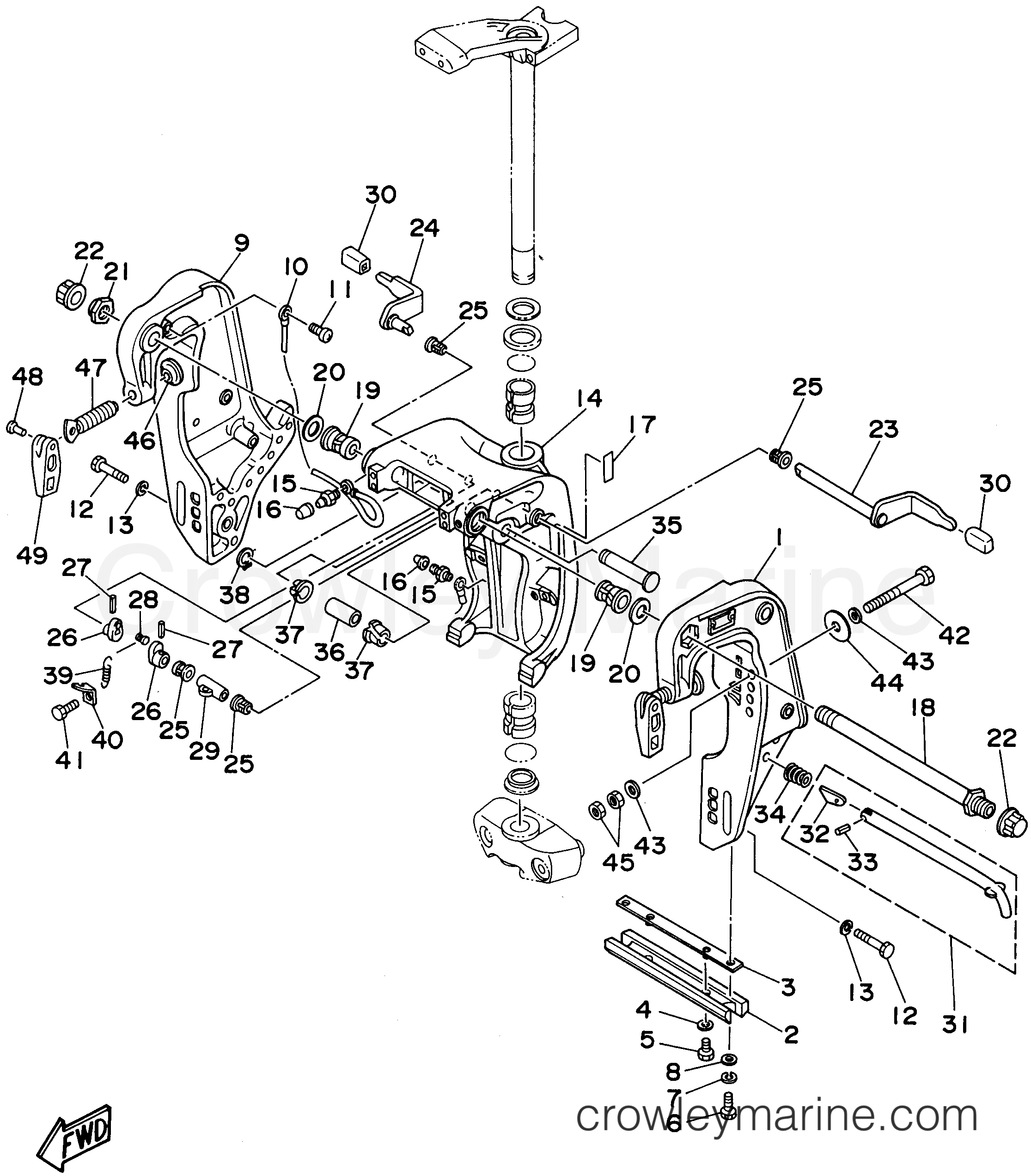 Yamaha Motors E60MLHT - BRACKET 1