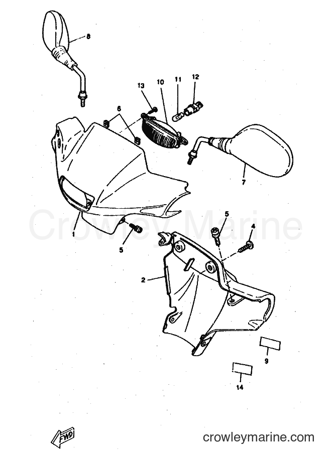 1997 Scooter CW50RS - CW50RS (4VB4) [010] - COWLING