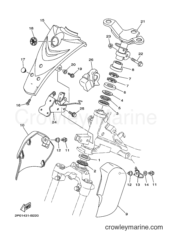 Yamaha Motors T110S (2P08) [010] - STEERING 2