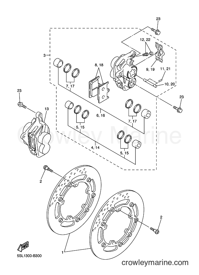 2004 Sport Bike YZF-R6 - YZF-R6 (5SLB) [030] - FRONT BRAKE CALIPER