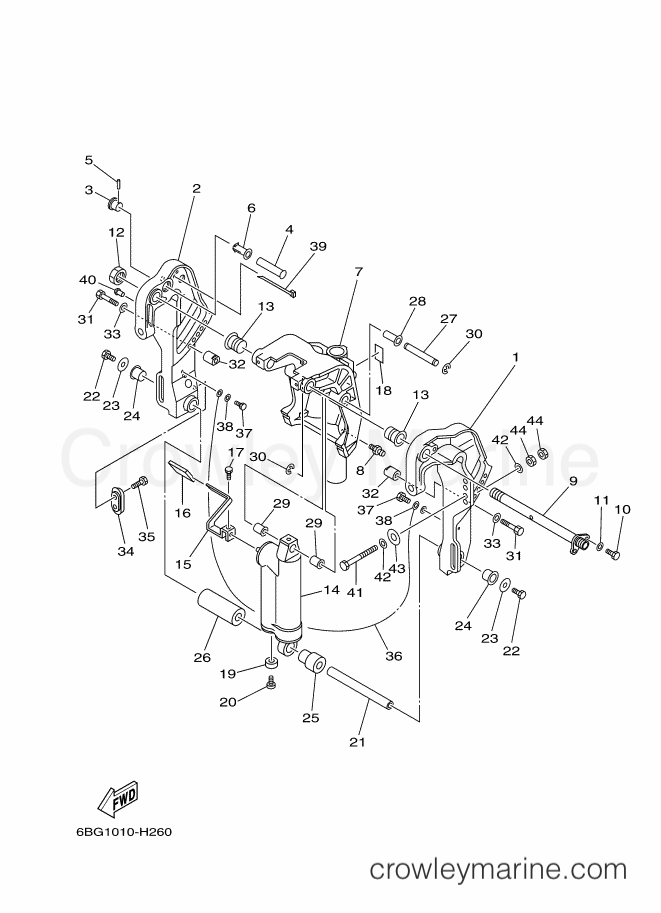 Yamaha Motors F40FEHTL (6BG5) [380] - BRACKET 2