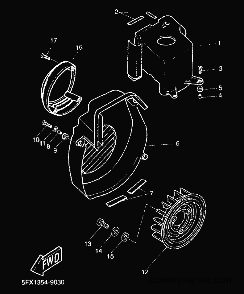2000 Scooter CW50RS - CW50RS (5FXE) [010] - AIR SHROUD & FAN