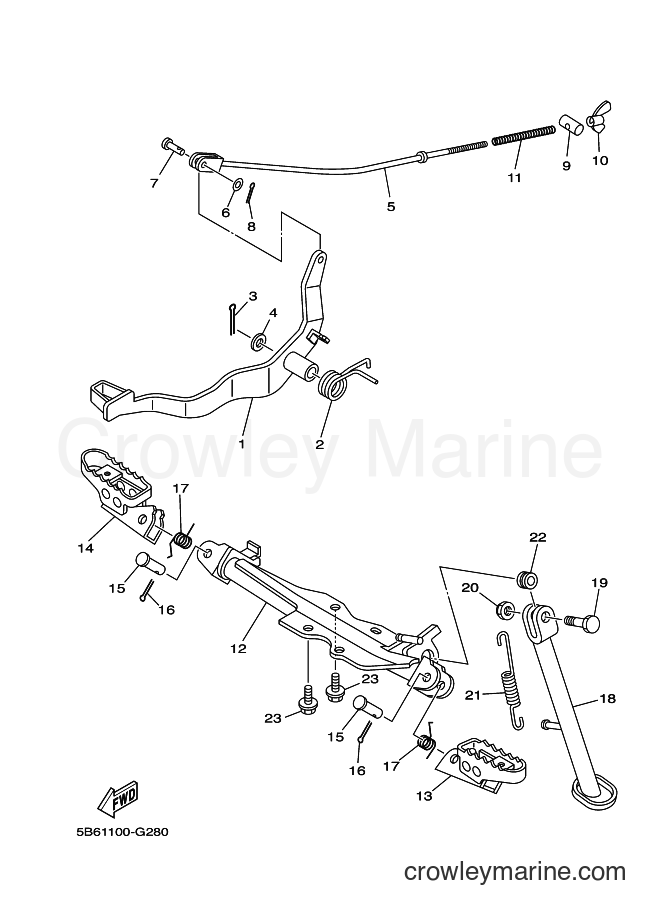 2010 Dirt Bike TT-R110E - TT-R110E (5B6B) [010] - STAND & FOOTREST
