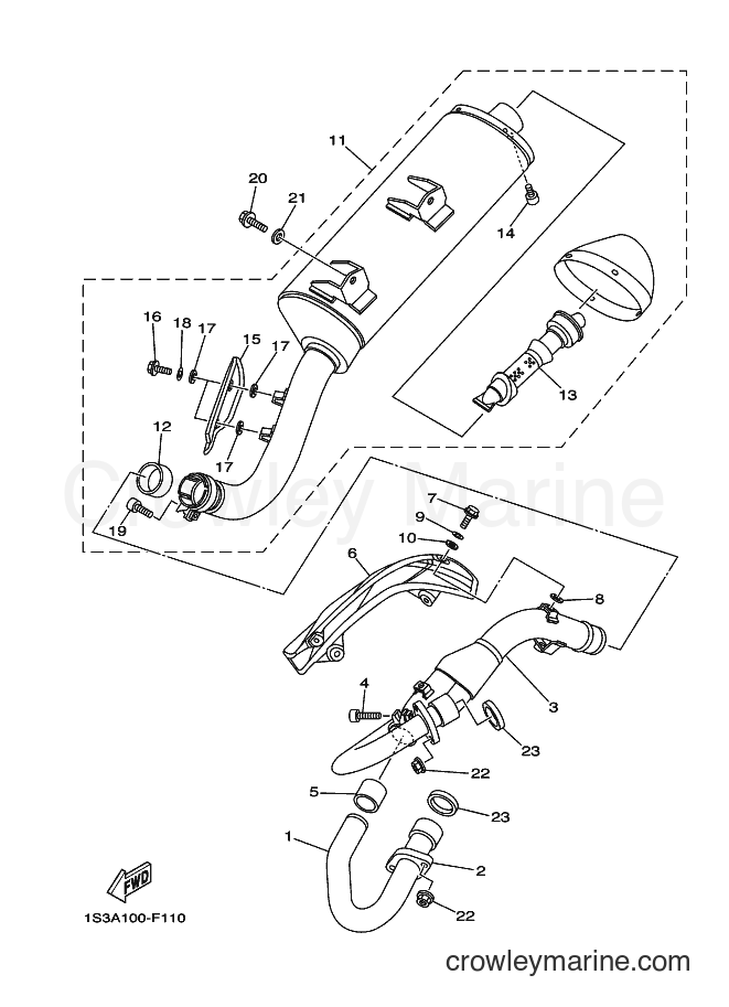 2007 ATV YFM700R - YFM700R (1S3F) [010] - EXHAUST