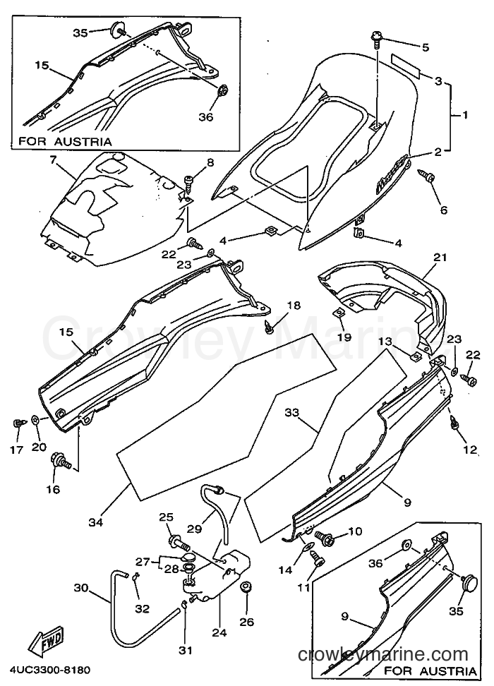 1998 Scooter YP250 - YP250 (4UC3) [070] - SIDE COVER