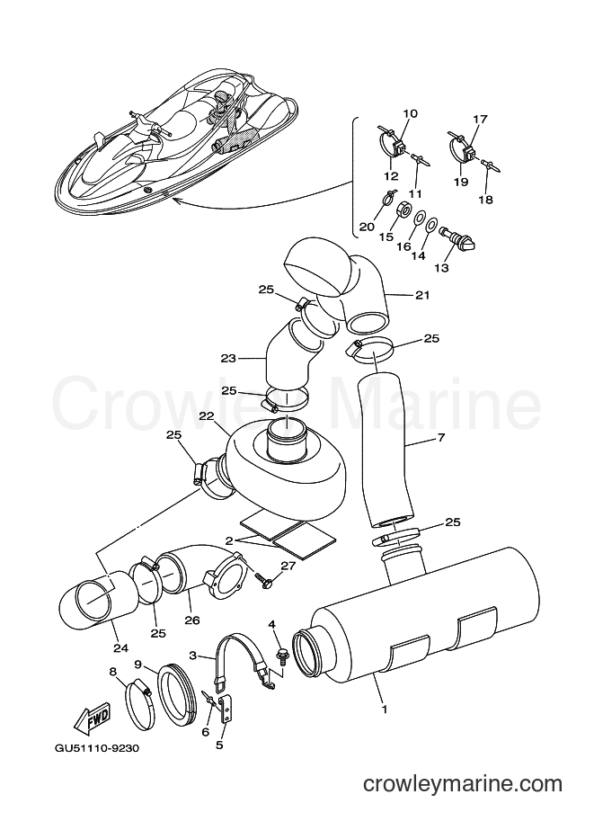 Yamaha Motors JET FOR SV1200 (68X1) [01A] - EXHAUST 2