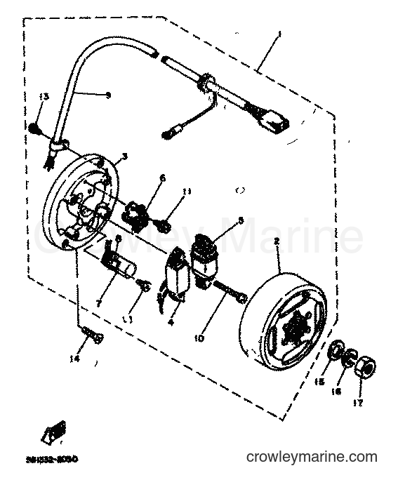 1982 Street Bike RD80 - RD80 (12G) [999] - FLYWHEEL HOUSING
