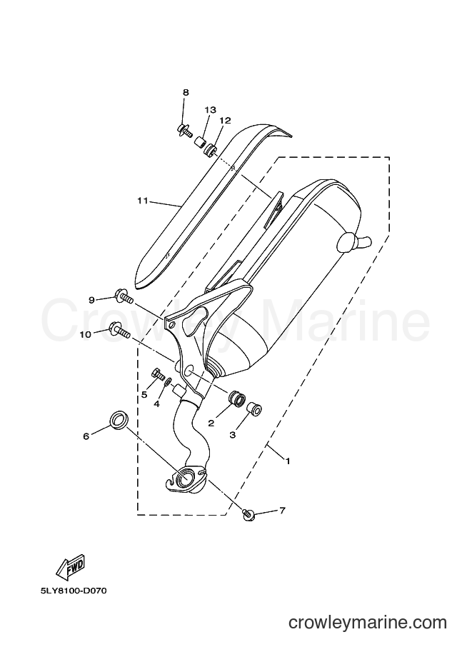 2005 Scooter YJ50R - YJ50R (5PP8) [010] - EXHAUST