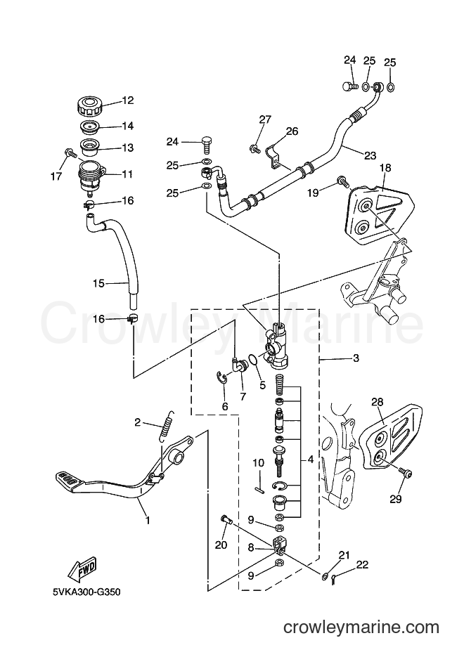 2010 Dirt Bike XT660R - XT660R (3S66) [060] - REAR MASTER CYLINDER