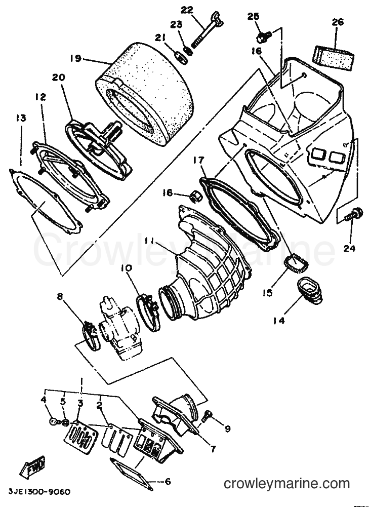 1989 Dirt Bike YZ250 - YZ250 (3JE1) [99A] - INTAKE