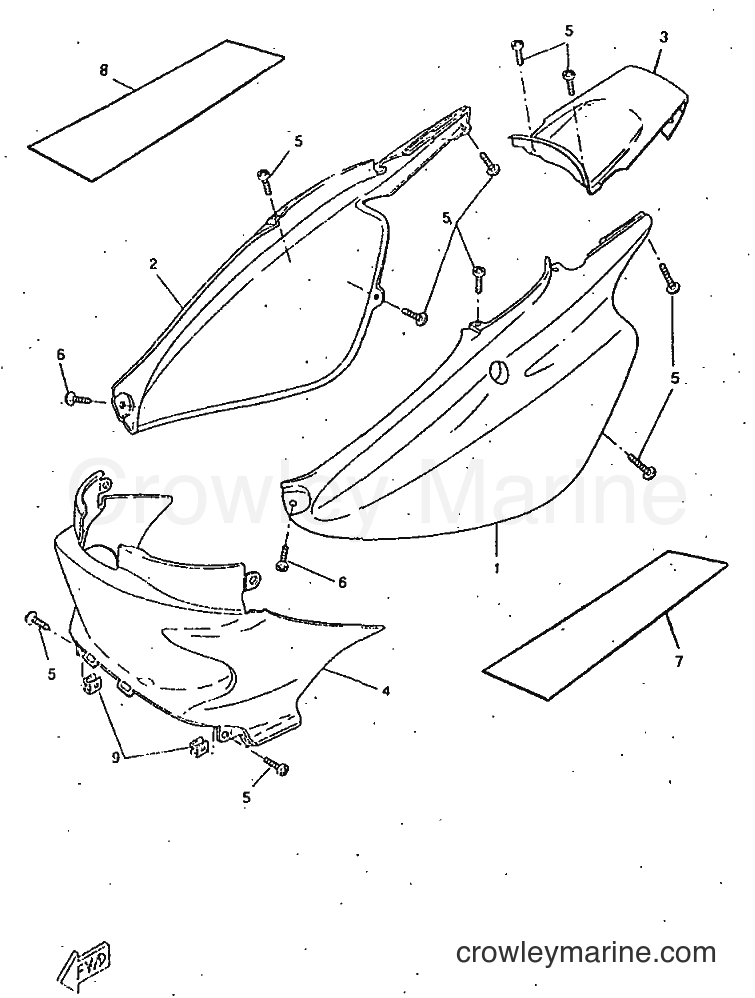 1998 Scooter CW50RSX - CW50RSX (5AA3) [999] - SIDE COVER