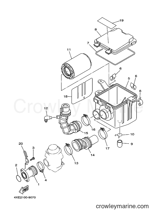 Yamaha Motors YFM250 (4XEC) [010] - INTAKE