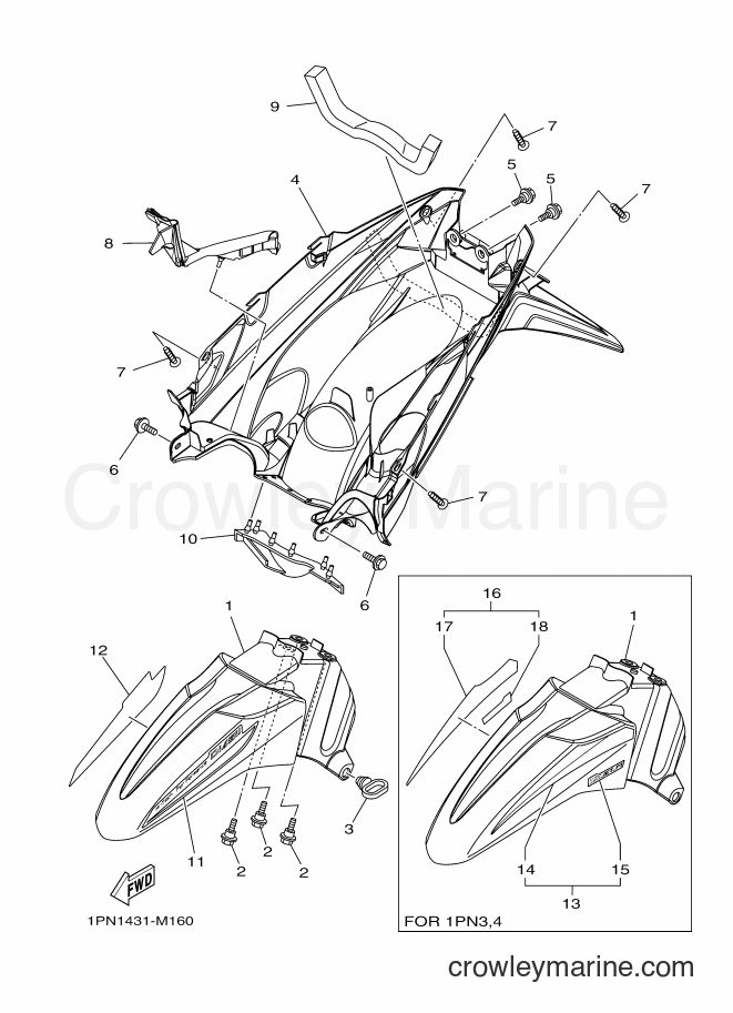 Yamaha Motors AL125F (1PN1) [010] - FENDER