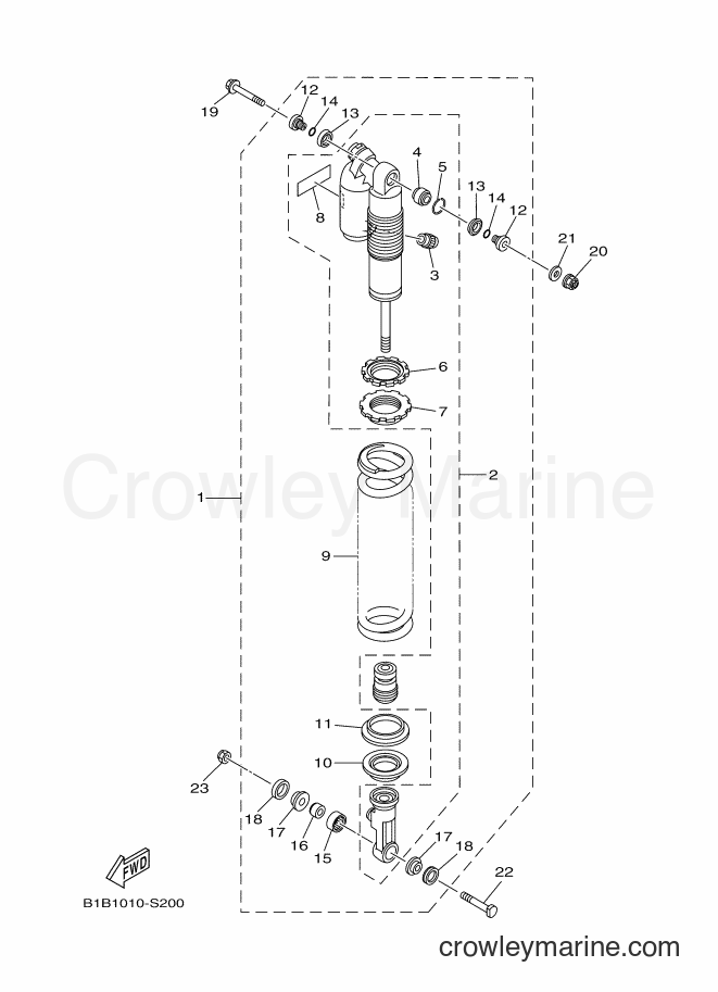 Yamaha Motors YZ125X (B1B2) [010] - REAR SUSPENSION