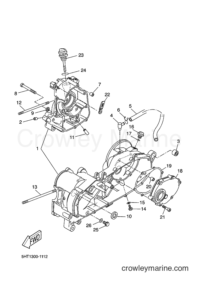 2001 Scooter XQ150 - XQ150 (5LG2) [010] - CRANKCASE