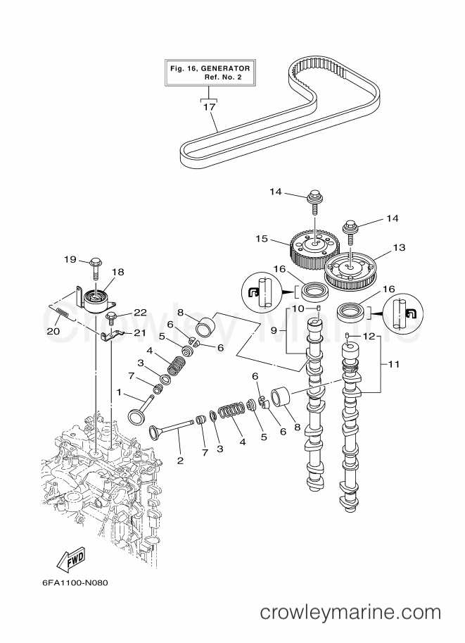 Yamaha Motors F175XA-2015 (6FA2) [100] - VALVE