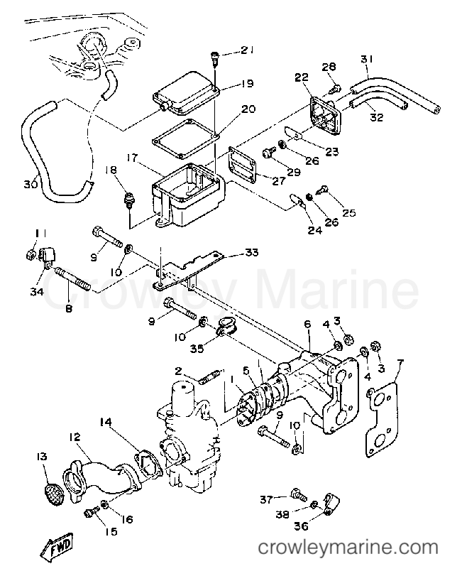 Yamaha Motors T9.9EXHQ - INTAKE