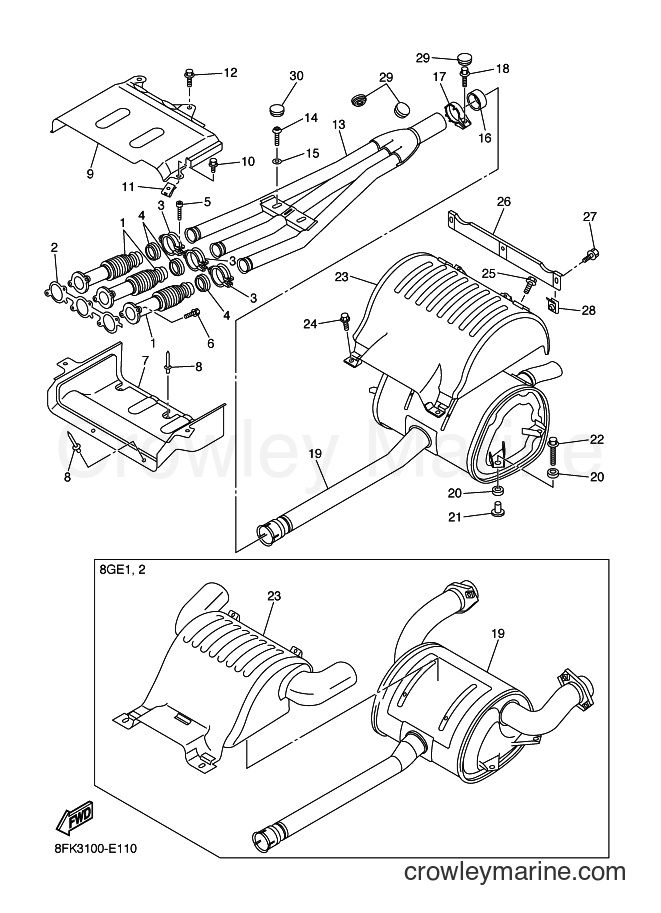 2006 Snowmobile RS10M - RS10M (8FK3) [020] - EXHAUST