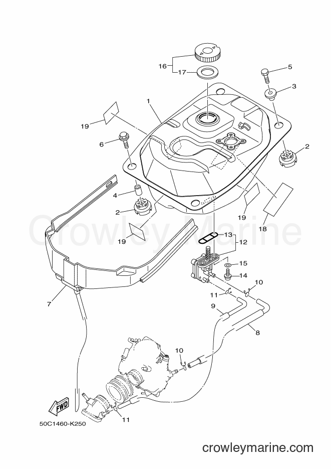 2012 Scooter T135HC - T135HC (50C2) [010] - FUEL TANK