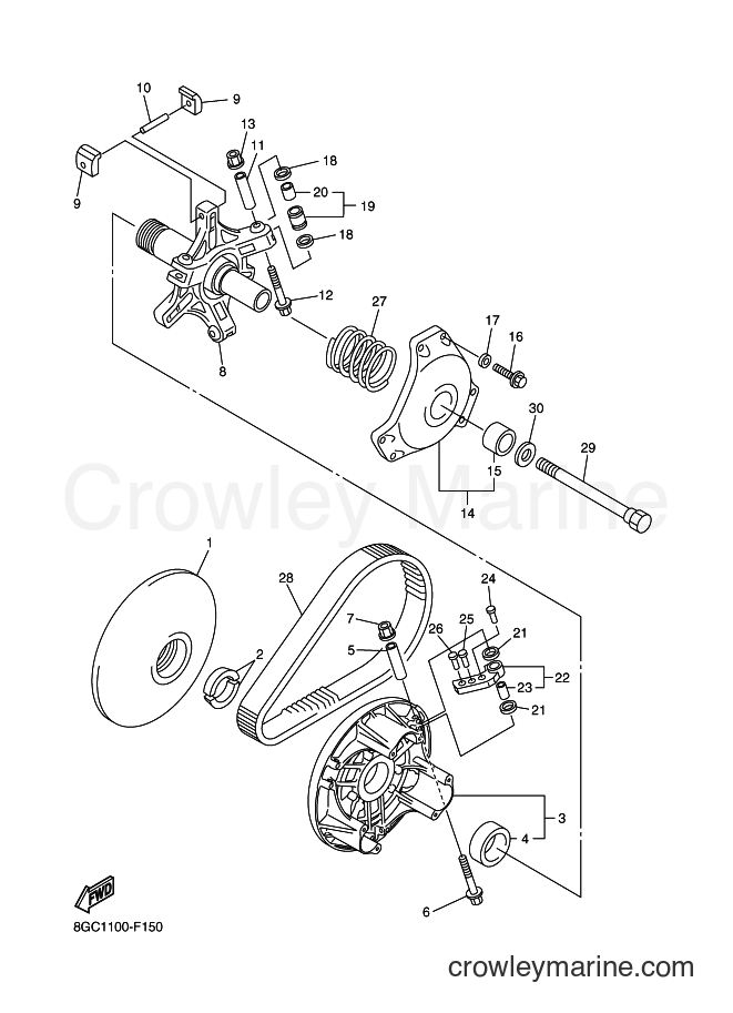 Yamaha Motors RT50FX (8GN1) [020] - PRIMARY SHEAVE
