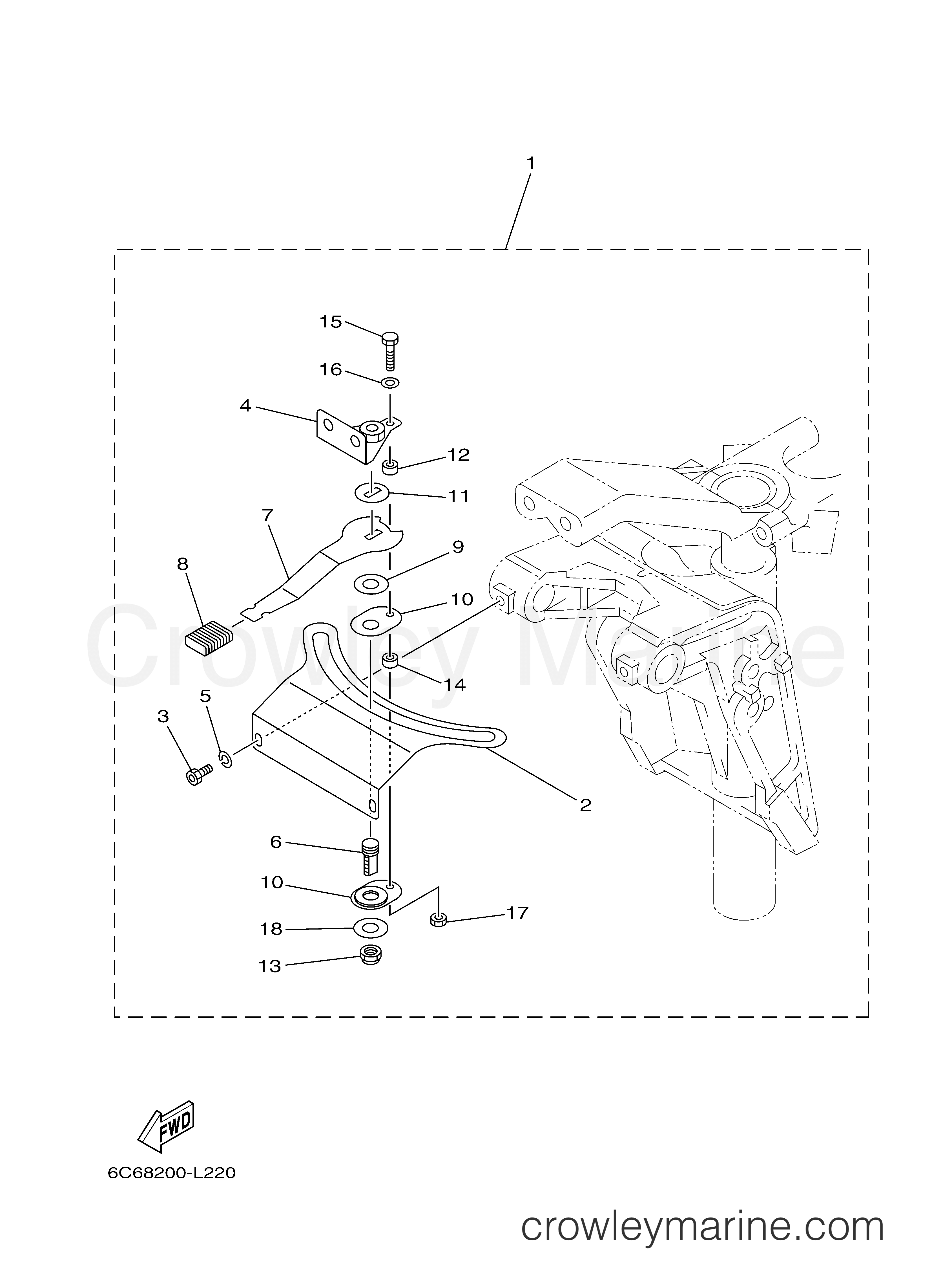 OPTIONAL PARTS 4 2013 Yamaha Outboard 70hp F70LA Crowley Marine