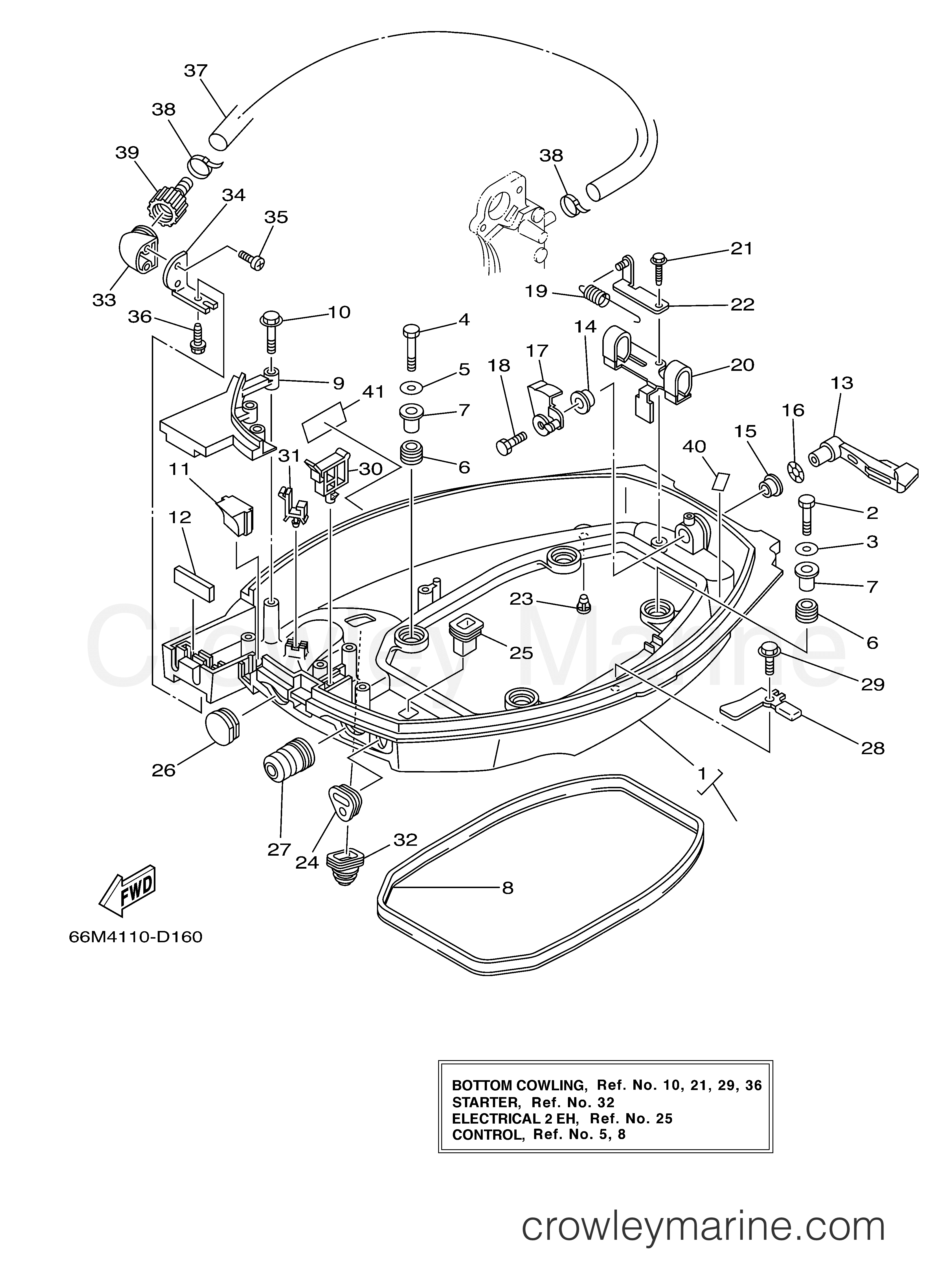 Yamaha Motors F15ESH - BOTTOM COWLING