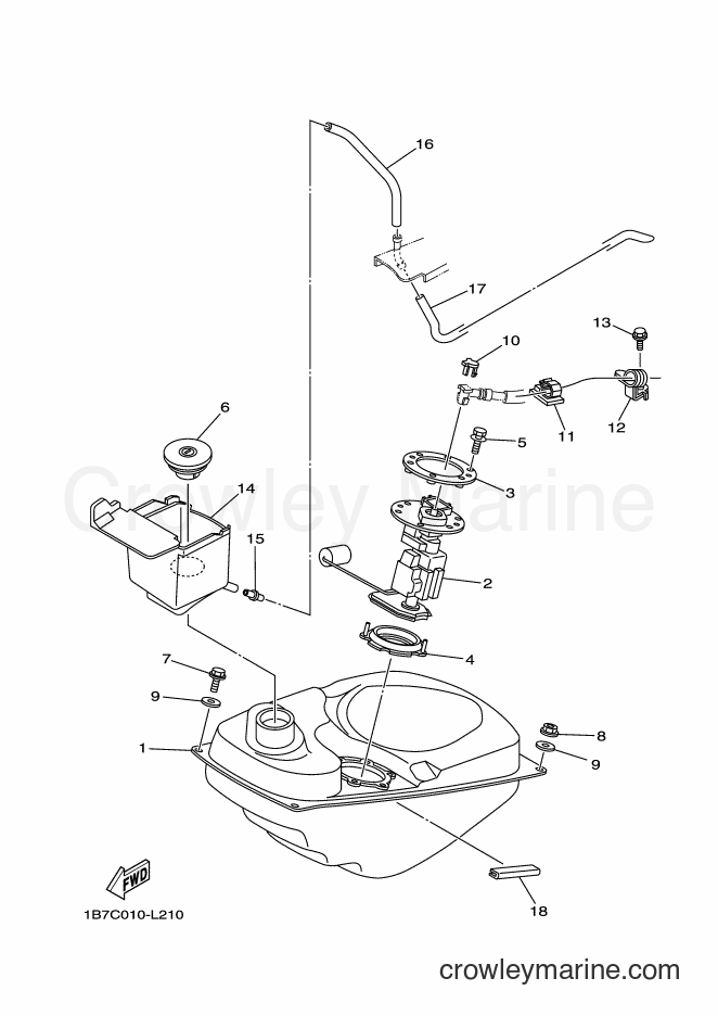 2012 Maxi-Scooter CP250 - CP250 (1B7D) [010] - FUEL TANK