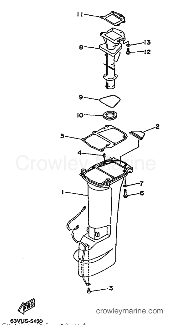 Yamaha Motors 9.9F (63V) [110] - UPPER CASING
