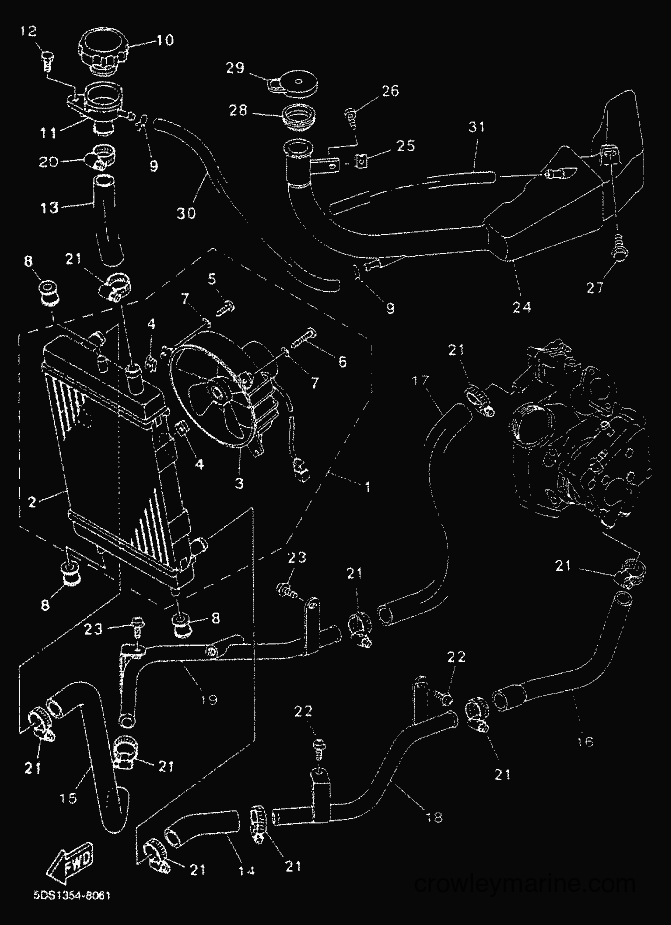 2000 Scooter YP125E - YP125E (5DSK) [010] - RADIATOR