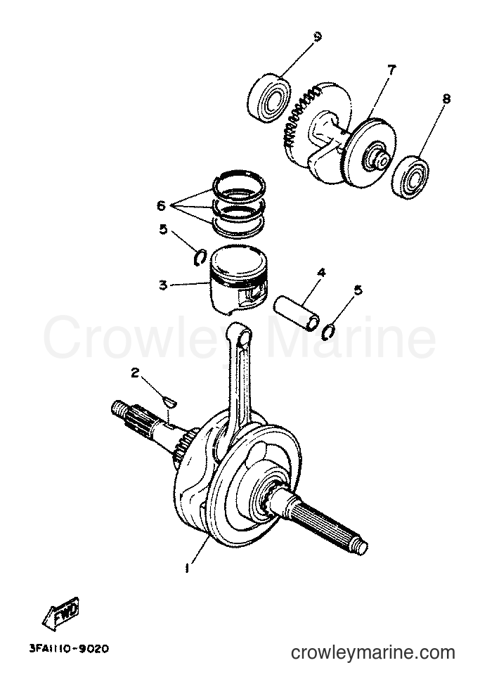 1990 ATV YFA1 - YFA1 (3FA4) [020] - CRANKSHAFT & PISTON