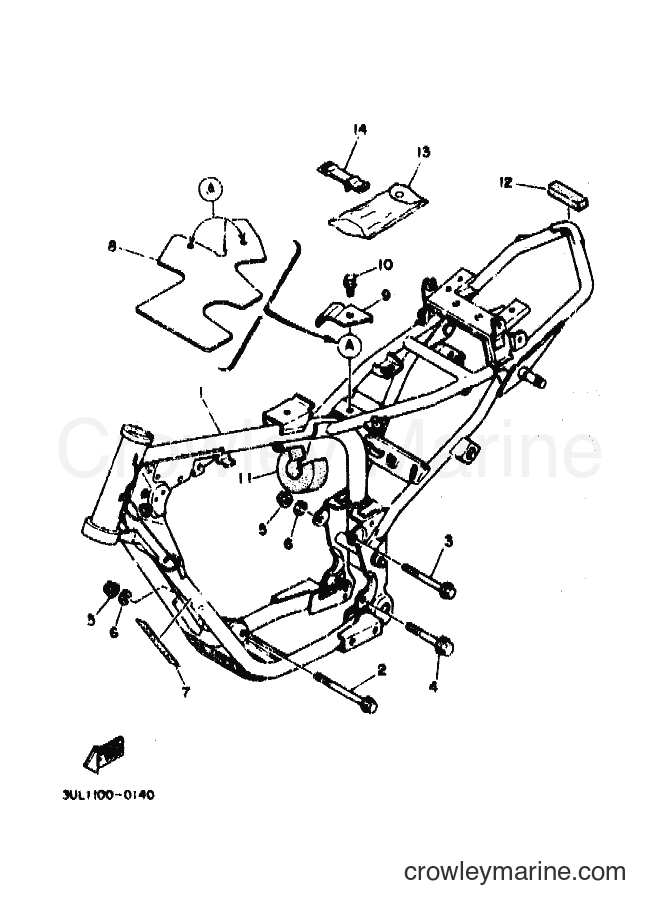 1990 Dirt Bike RT100 - RT100 (3UL1) [030] - FRAME