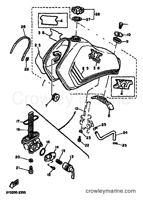 Yamaha Motors XT550 (5Y3) [999] - FUEL TANK