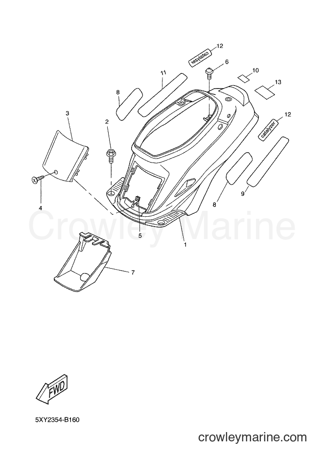 2003 Scooter CW50L - CW50L (5YA2) [020] - SIDE COVER