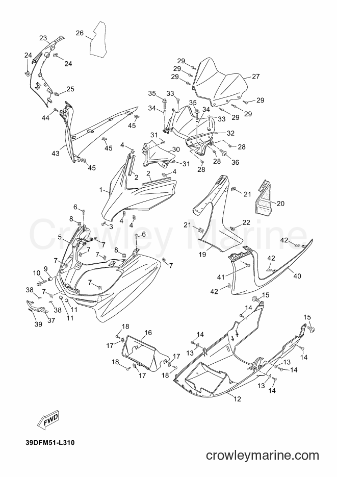 Yamaha Motors YP125R (2AB9) [020] - WINDSHIELD