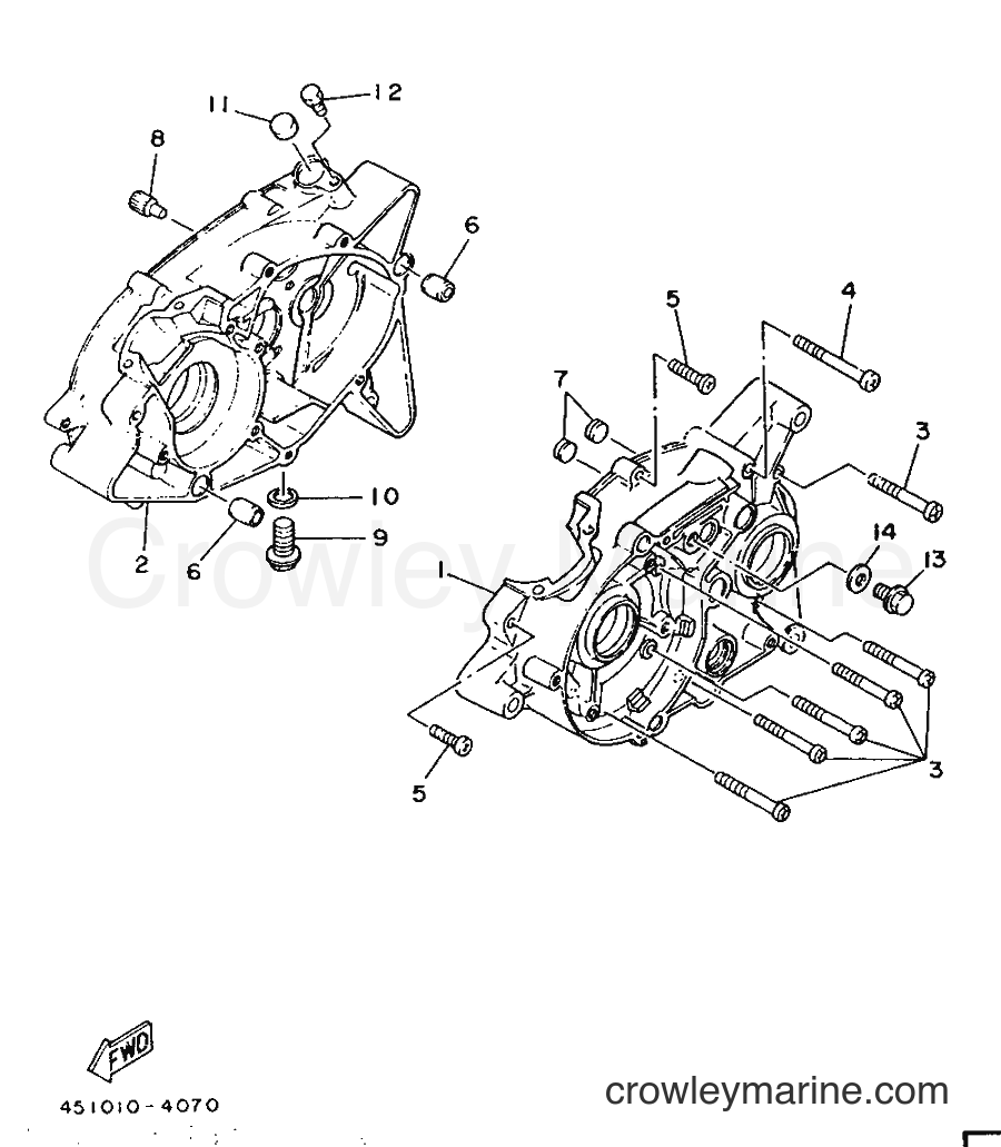 1987 Dirt Bike TY80B (SUPPLEMENT - - TY80B (SUPPLEMENT - (451) [999] - CRANKCASE