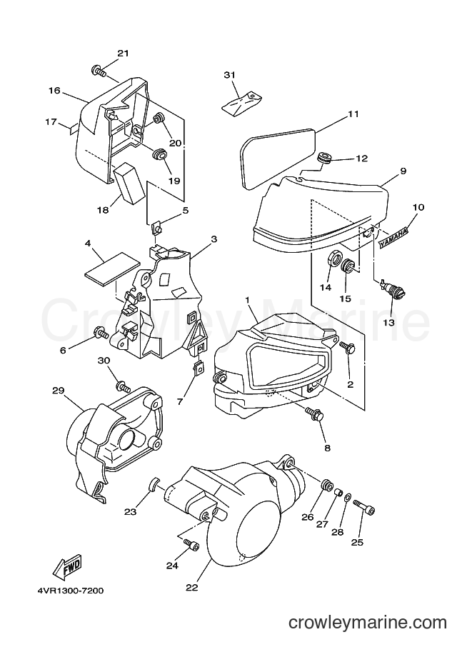 Yamaha Motors XVS650 (4XP1) [020] - SIDE COVER