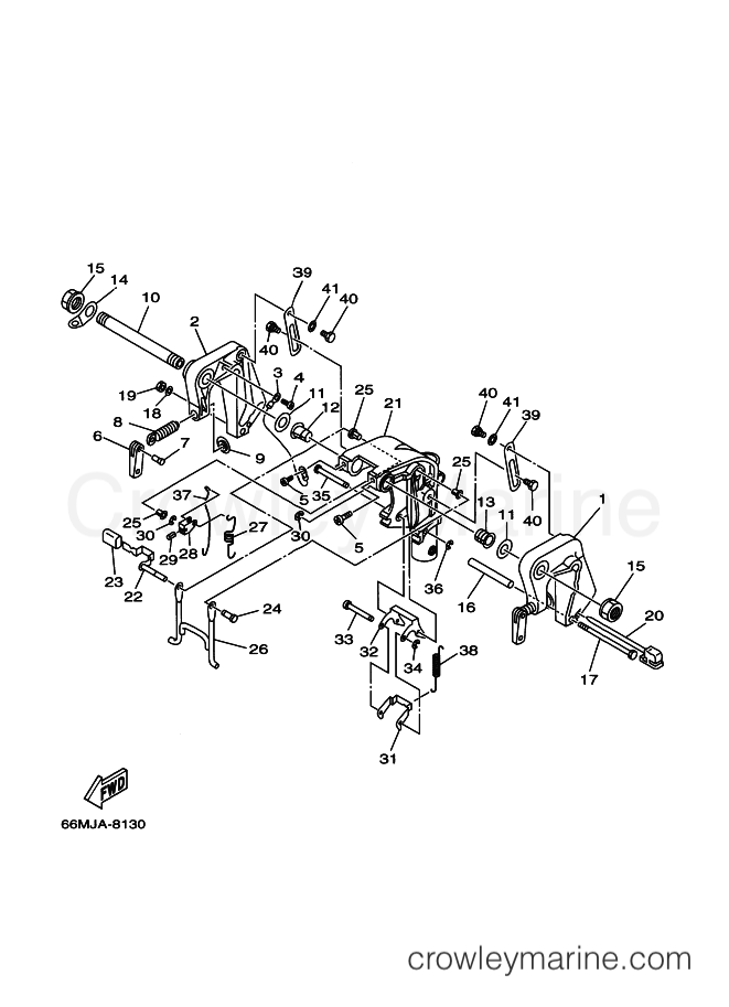 Yamaha Motors F9.9C (66N) [110] - BRACKET 1