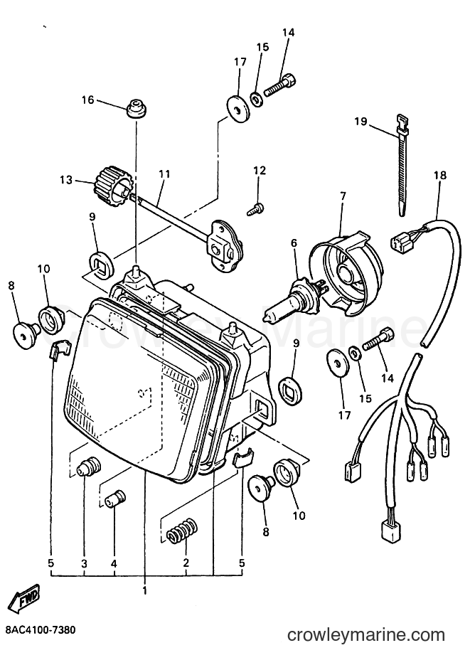 Yamaha Motors VK540E-3 (8AC8) [040] - HEADLIGHT