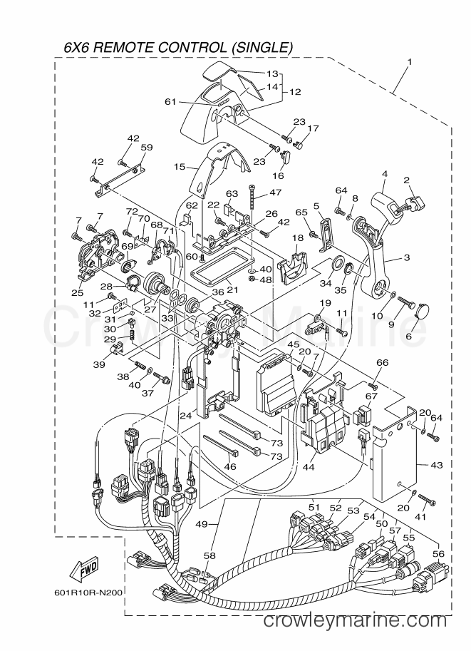 Yamaha Motors RIGGING REMOCON-2016 (601R) [010] - DBW REMOTE CONTROL 1 (SINGLE)