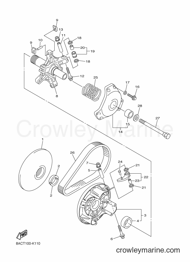 Yamaha Motors VK540E (8ACW) [010] - PRIMARY SHEAVE