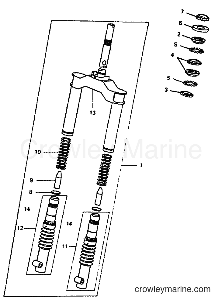 1995 Scooter CW50 - CW50 (4BX6) [999] - FRONT FORK