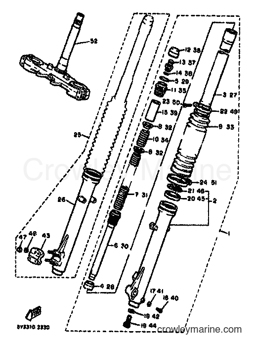 1982 Dirt Bike XT550 - XT550 (5Y3) [999] - FRONT FORK
