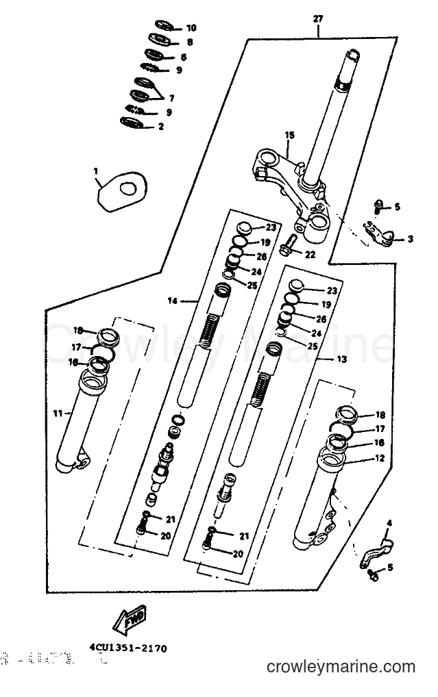 Yamaha Motors YE50 (4FW2) [999] - FRONT FORK