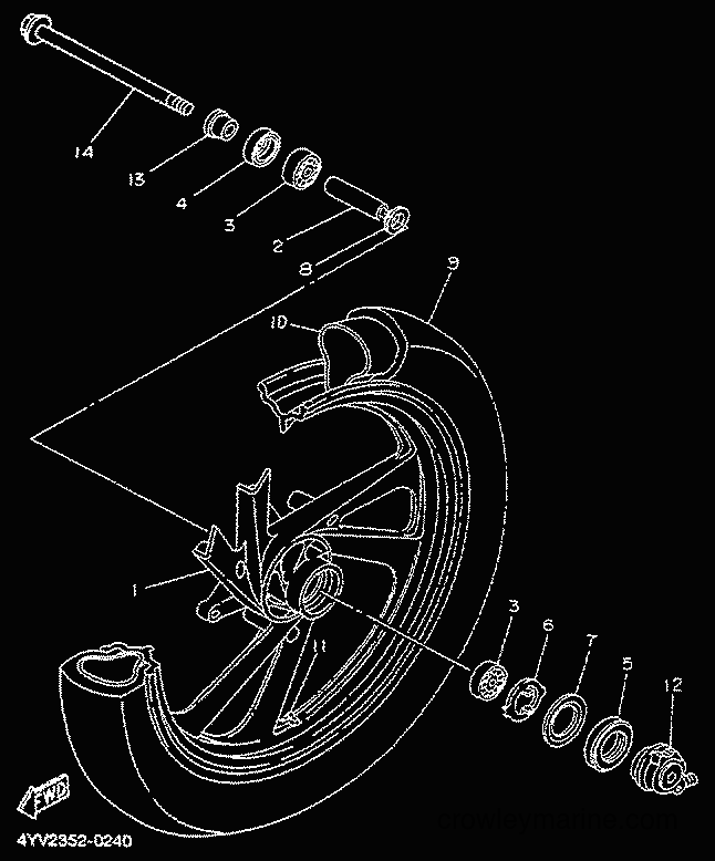 2000 Scooter TZR50 - TZR50 (4YV2) [000] - FRONT WHEEL