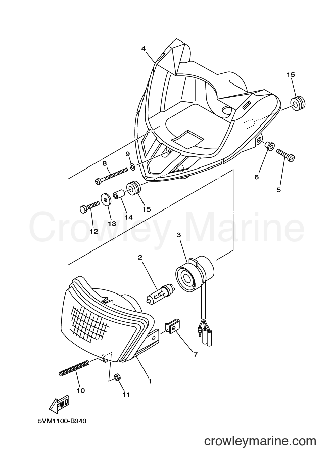 Yamaha Motors YF200S (5VM5) [020] - HEADLIGHT