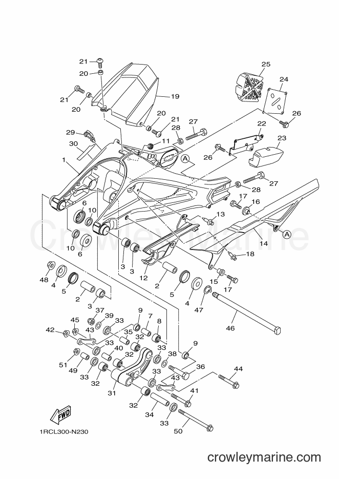 Yamaha Motors MT09 (1RCM) [020] - REAR ARM